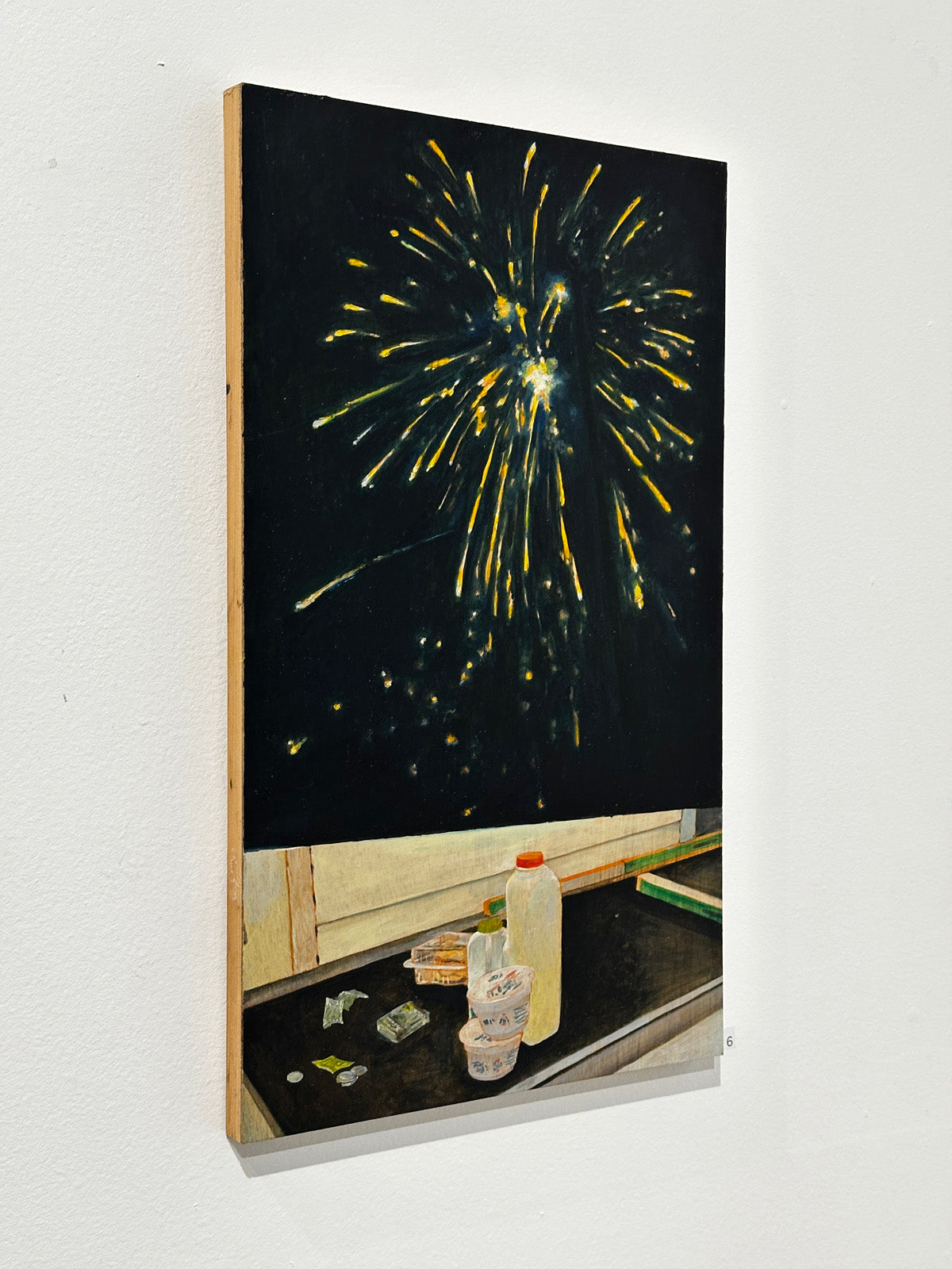 A firework and groceries