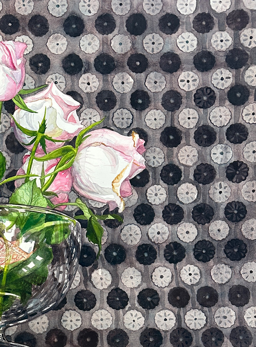 Interior with Old Roses