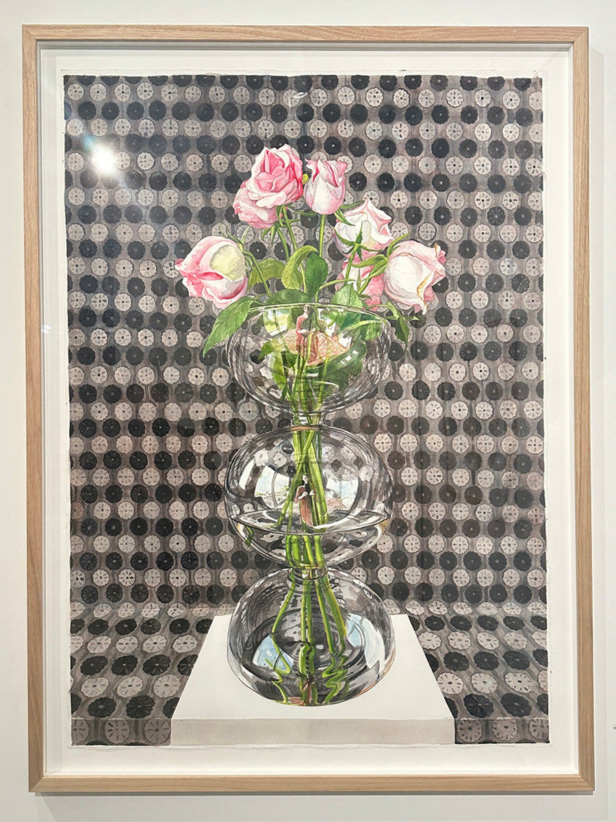 Interior with Old Roses