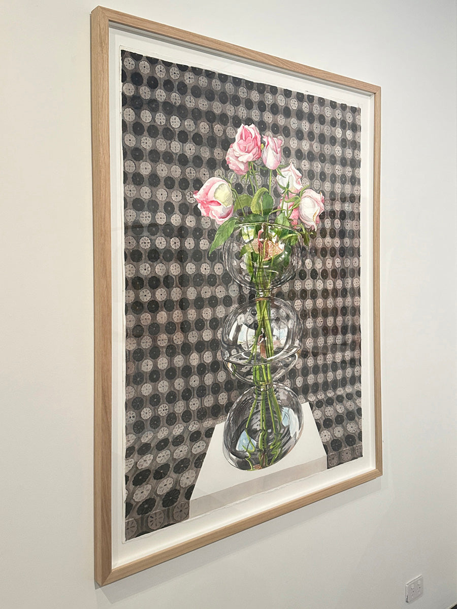 Interior with Old Roses