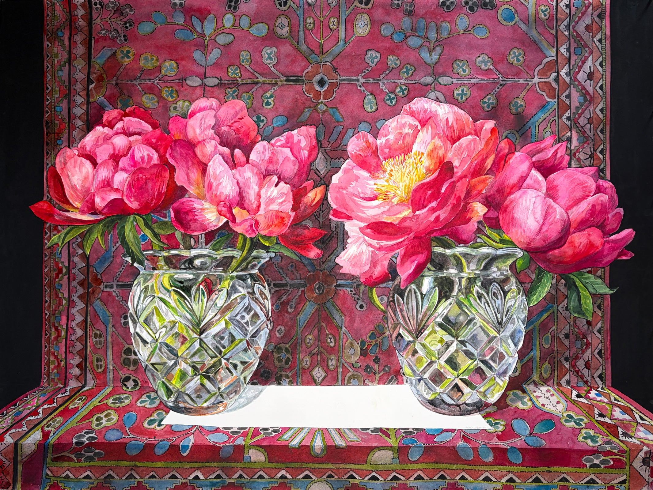 Peonies and Old Carpet