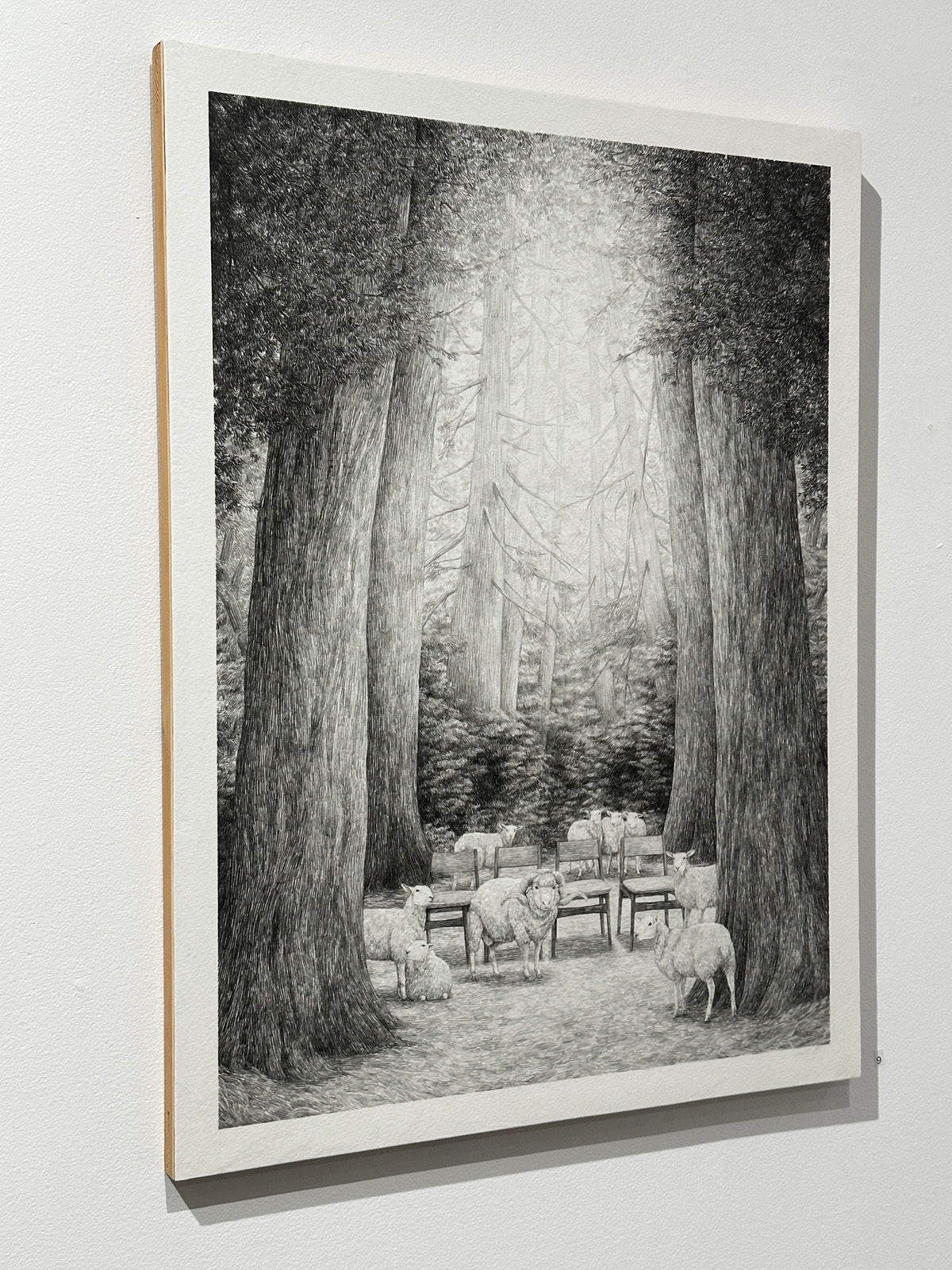 Chairs, sheep and trees