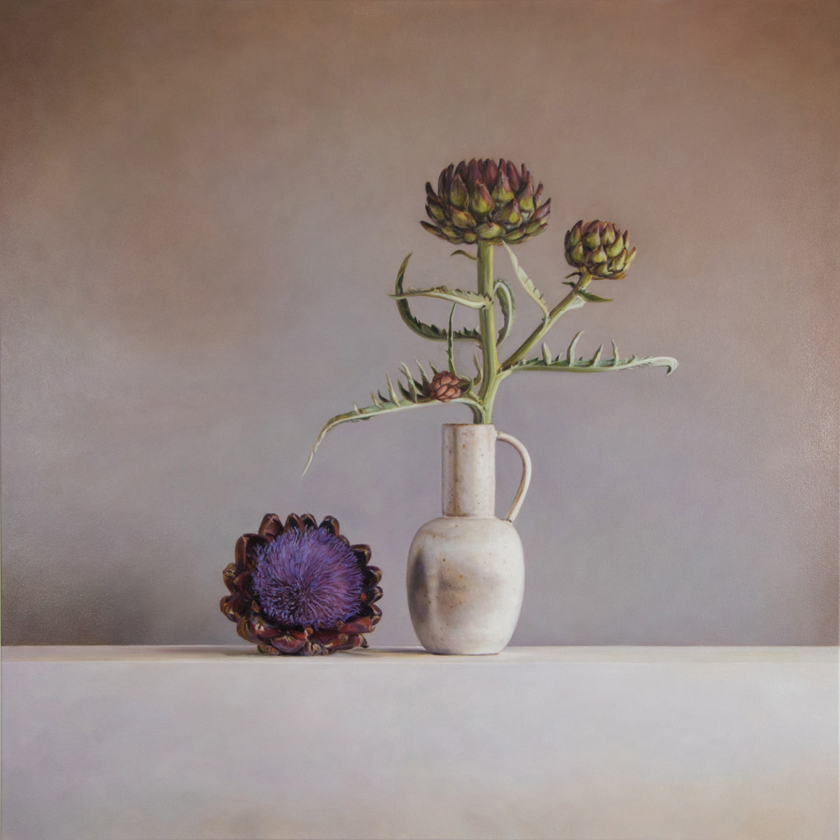 Garden Artichokes and Chrysties Jug