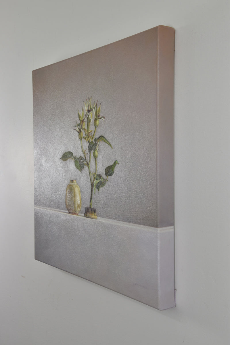 South coast pod vase and garden rosehips