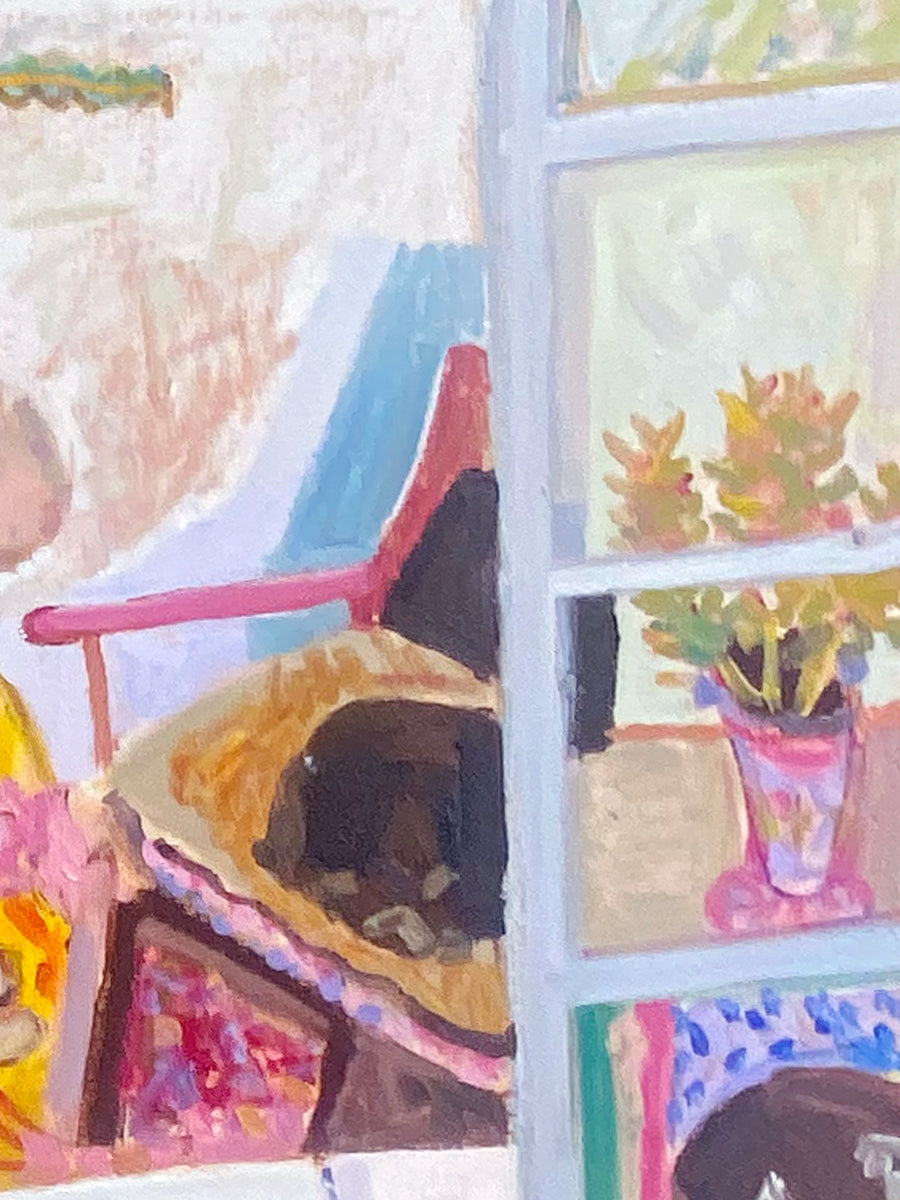 Studio Cat and Summer Through the French Doors