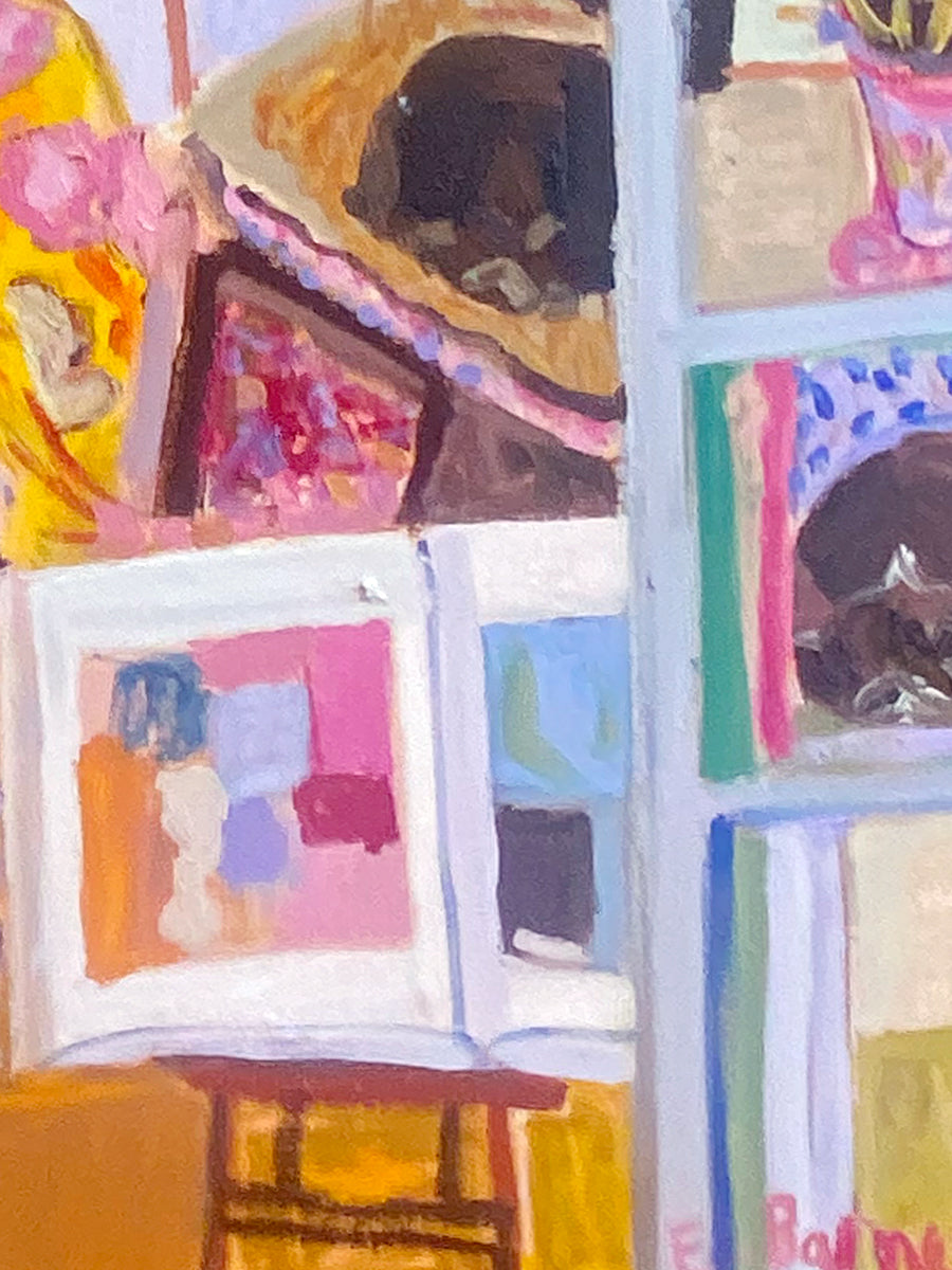 Studio Cat and Summer Through the French Doors