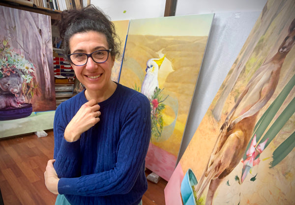 Gina in her studio