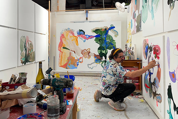 Michael Gromm in his studio