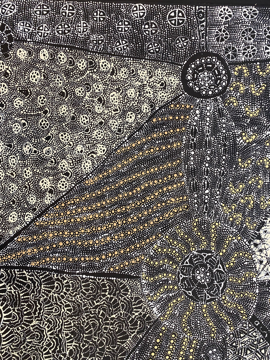 Lukarrara Jukurrpa (Desert Fringe-rush Seed Dreaming) 327/23ny