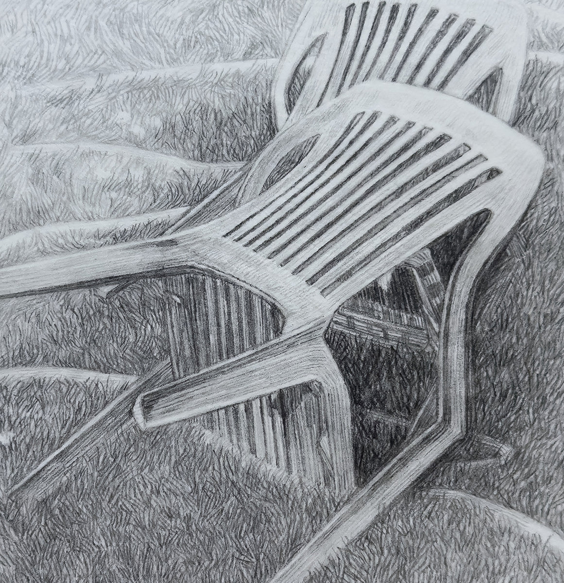 Pool chairs and a shadow