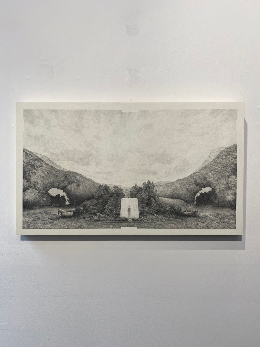 Mountains, an open plain, horses a roundabout