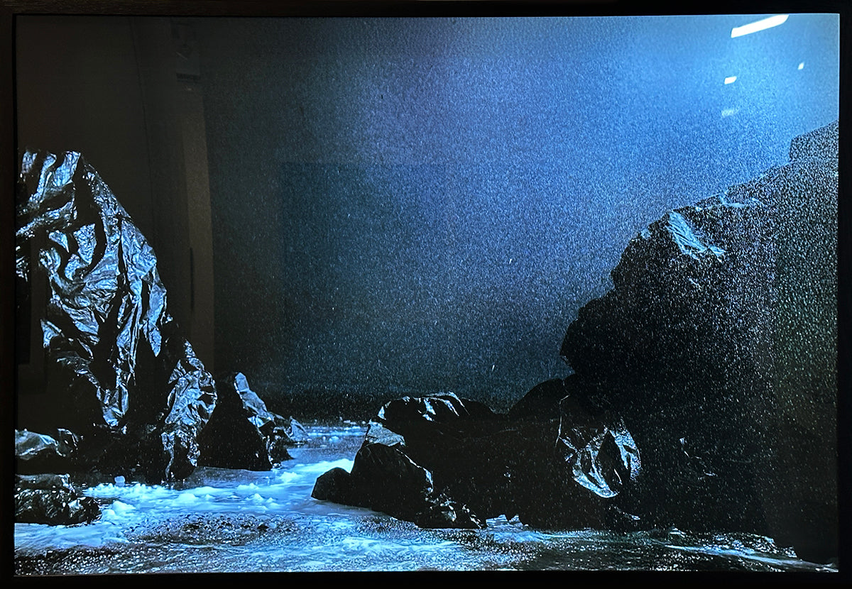 Midnight's Majesty. Cliffside Vigil Over Restless Waters