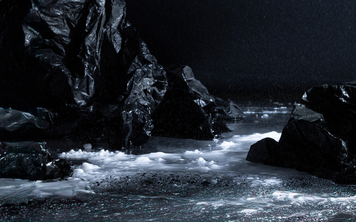 Midnight's Majesty. Cliffside Vigil Over Restless Waters