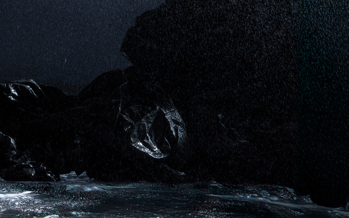 Midnight's Majesty. Cliffside Vigil Over Restless Waters