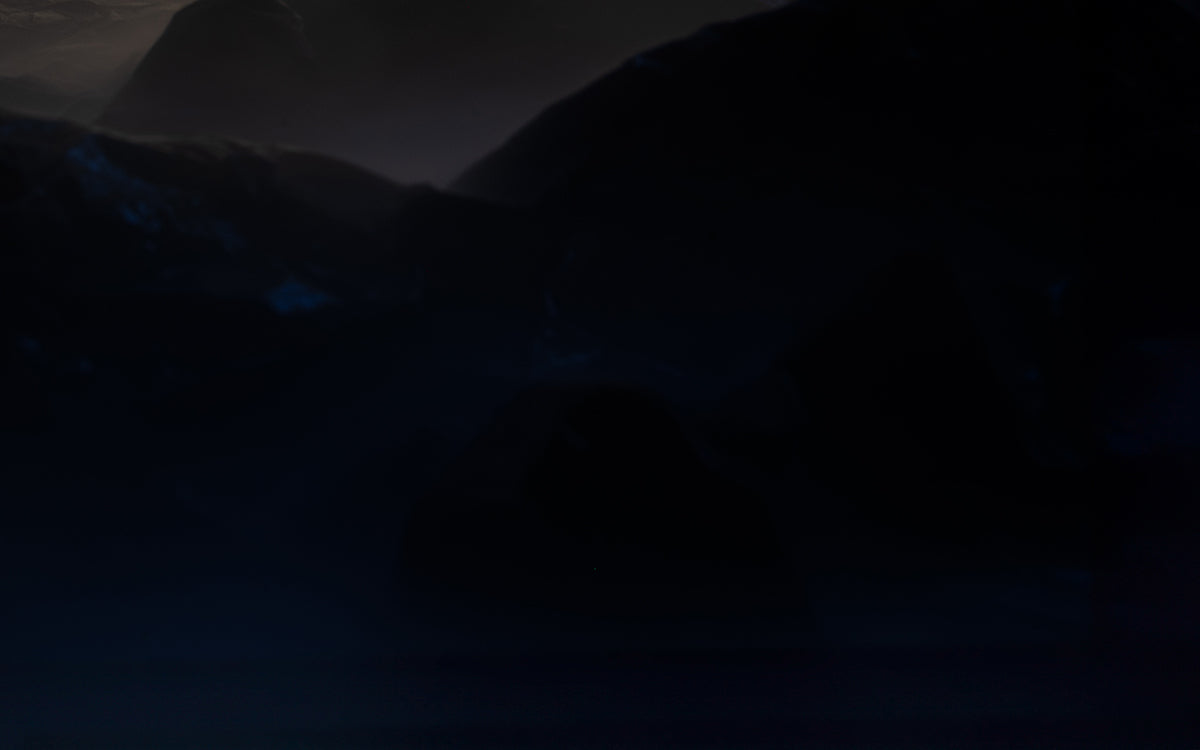 Ocean's Edge Reverie. Mountains Mist and Sunset Serenity