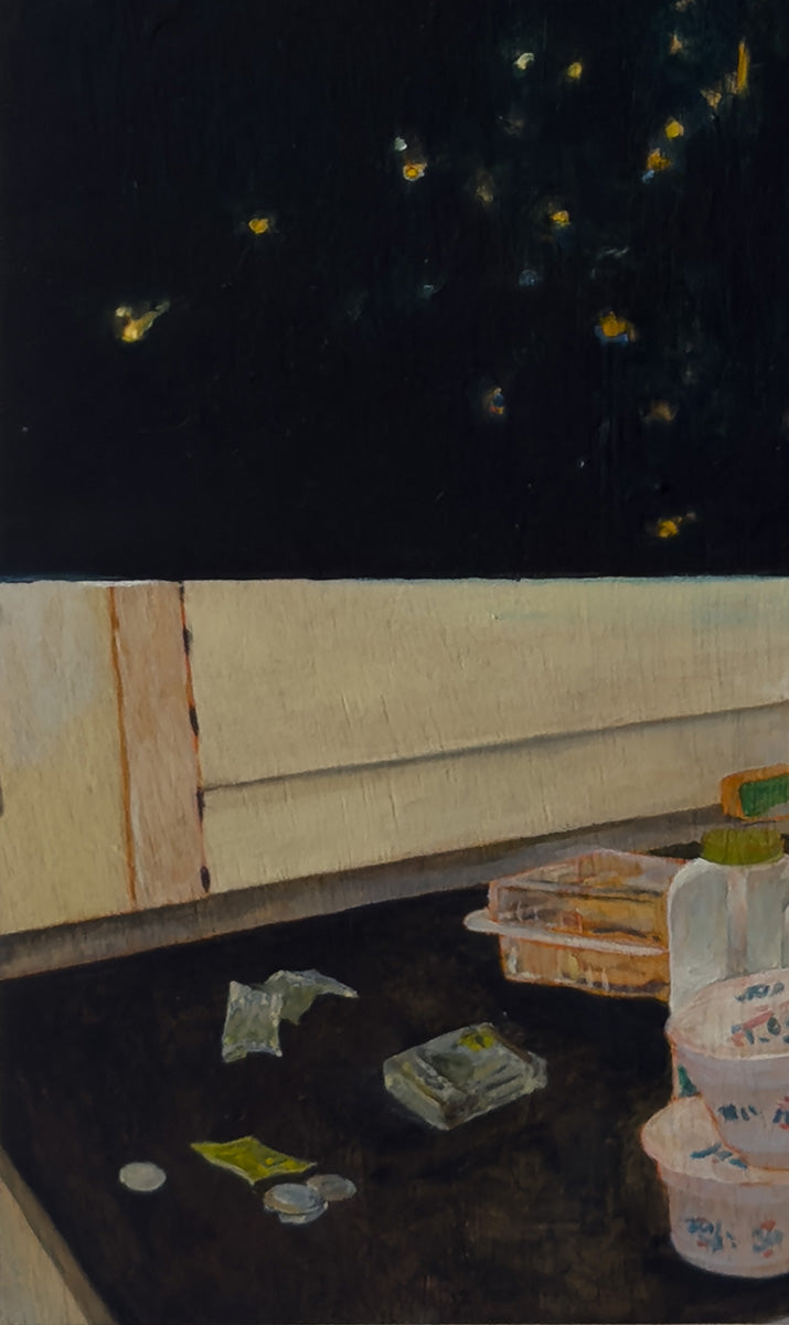 A firework and groceries