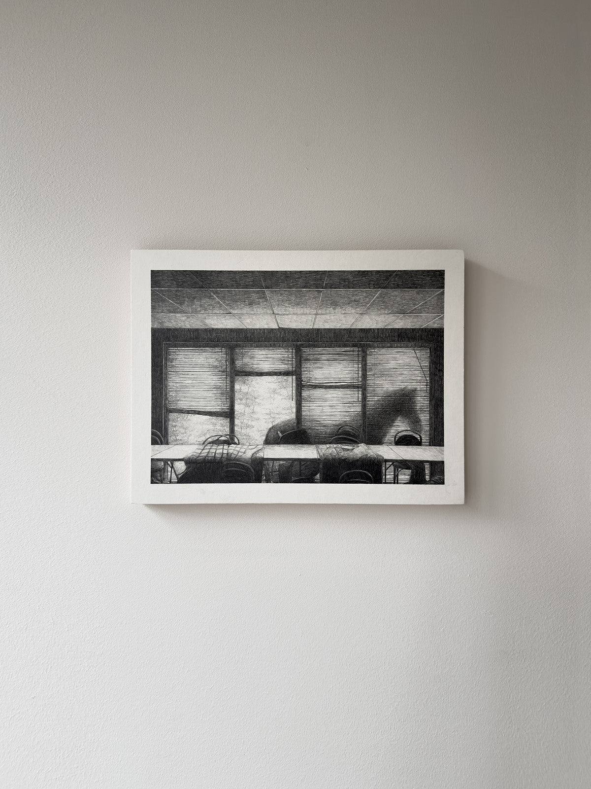 Windows, a shadow and blankets