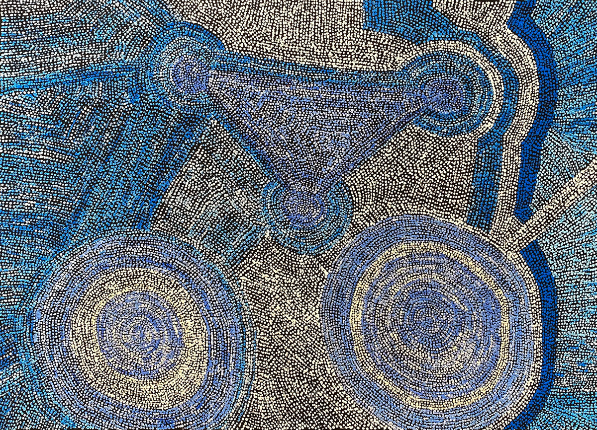 Ngapa Jukurrpa (Water Dreaming) - Puyurru 3663-25