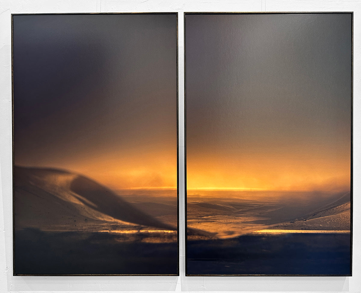 Twilight's Dance. Ocean Waves Beneath Sunset Skies