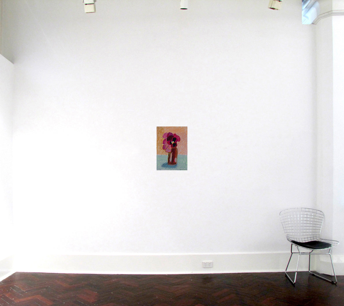Pansies in Medicine Bottle