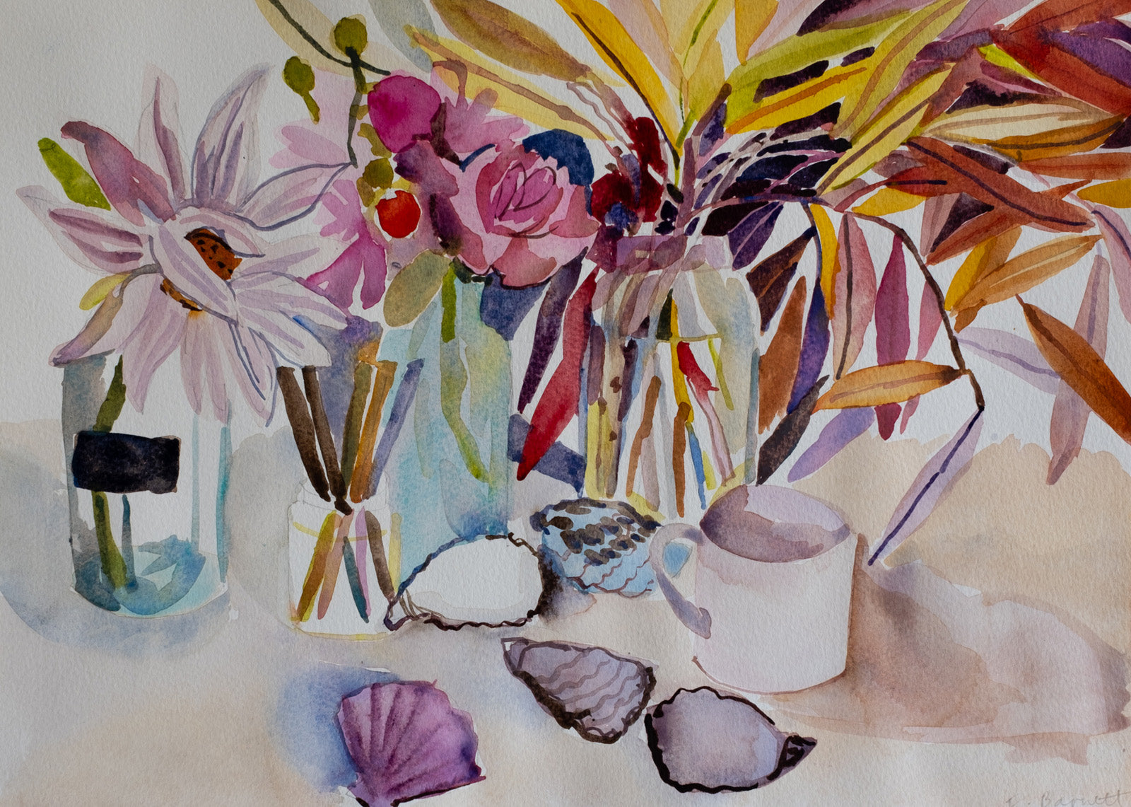 Dahlias Ash and Shells