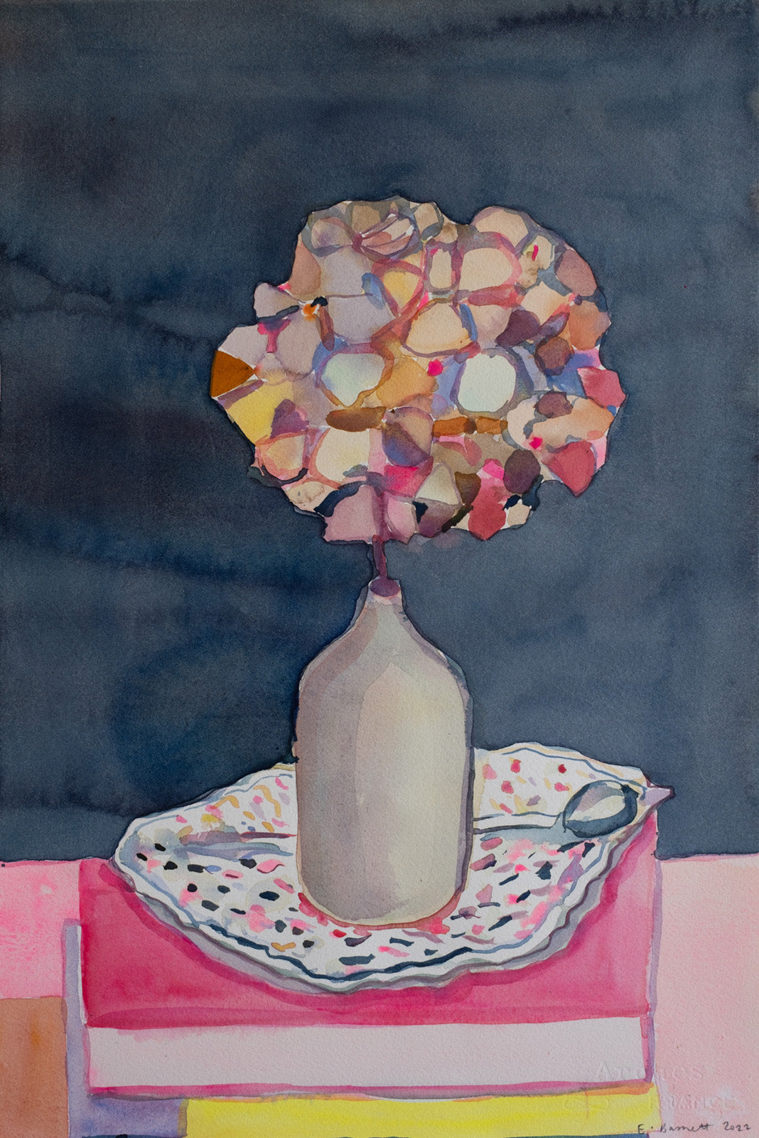 Hydrangea and Leaf Plate