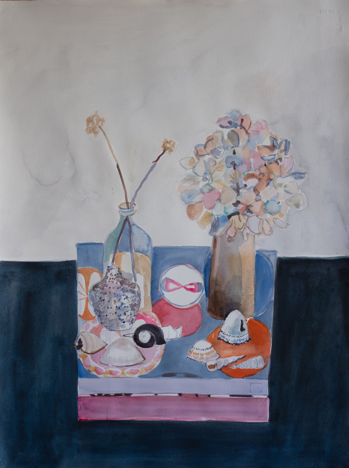 Ode to Hilma with Hydrangea and Shells